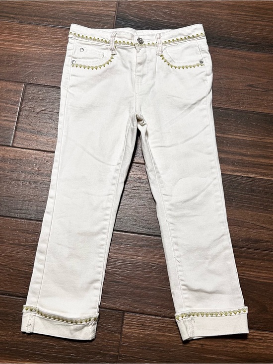 Matilda Jane Other - Matilda Jane Enchanted Garden Logan Straight Leg Cropped Jeans 8 Cream